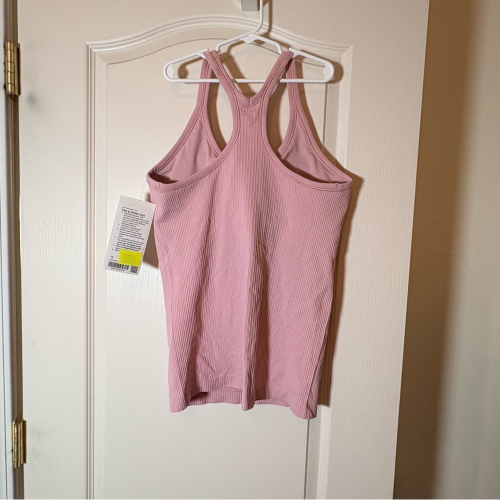 Lululemon Ebb to Street Tank Top *Light Support, B/C Cup Pink Haze. NWT SZ 10 - Picture 2 of 5